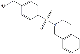 4-(aminomethyl)-N-benzyl-N-ethylbenzene-1-sulfonamide Struktur