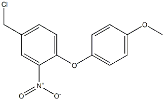 4-(chloromethyl)-1-(4-methoxyphenoxy)-2-nitrobenzene Struktur