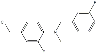 4-(chloromethyl)-2-fluoro-N-[(3-fluorophenyl)methyl]-N-methylaniline Struktur