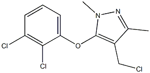 4-(chloromethyl)-5-(2,3-dichlorophenoxy)-1,3-dimethyl-1H-pyrazole Struktur