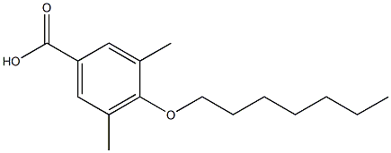 4-(heptyloxy)-3,5-dimethylbenzoic acid Struktur