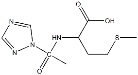 4-(methylsulfanyl)-2-[1-(1H-1,2,4-triazol-1-yl)acetamido]butanoic acid Struktur