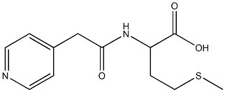 4-(methylthio)-2-[(pyridin-4-ylacetyl)amino]butanoic acid Struktur