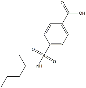 4-(pentan-2-ylsulfamoyl)benzoic acid Struktur