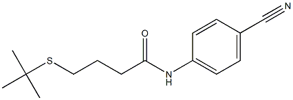 4-(tert-butylsulfanyl)-N-(4-cyanophenyl)butanamide Struktur