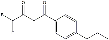 4,4-difluoro-1-(4-propylphenyl)butane-1,3-dione Struktur