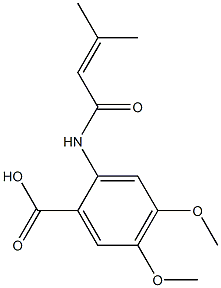 4,5-dimethoxy-2-(3-methylbut-2-enamido)benzoic acid Struktur