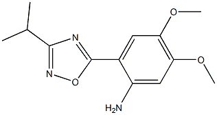 4,5-dimethoxy-2-[3-(propan-2-yl)-1,2,4-oxadiazol-5-yl]aniline Struktur