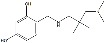 4-[({2-[(dimethylamino)methyl]-2-methylpropyl}amino)methyl]benzene-1,3-diol Struktur