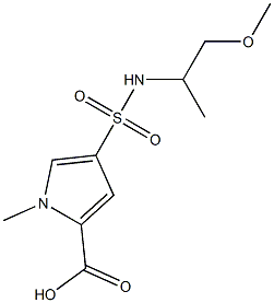 4-[(1-methoxypropan-2-yl)sulfamoyl]-1-methyl-1H-pyrrole-2-carboxylic acid Struktur