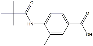 4-[(2,2-dimethylpropanoyl)amino]-3-methylbenzoic acid Struktur