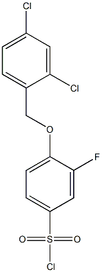 4-[(2,4-dichlorophenyl)methoxy]-3-fluorobenzene-1-sulfonyl chloride Struktur