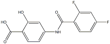 4-[(2,4-difluorobenzoyl)amino]-2-hydroxybenzoic acid Struktur