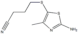 4-[(2-amino-4-methyl-1,3-thiazol-5-yl)thio]butanenitrile Struktur