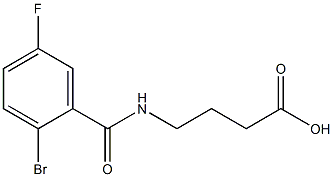 4-[(2-bromo-5-fluorobenzoyl)amino]butanoic acid Struktur