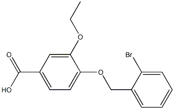 4-[(2-bromophenyl)methoxy]-3-ethoxybenzoic acid Struktur