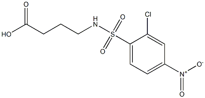 4-[(2-chloro-4-nitrobenzene)sulfonamido]butanoic acid Struktur