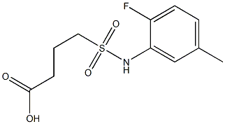 4-[(2-fluoro-5-methylphenyl)sulfamoyl]butanoic acid Struktur