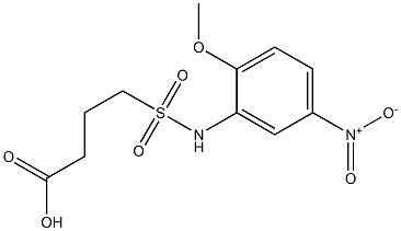 4-[(2-methoxy-5-nitrophenyl)sulfamoyl]butanoic acid Struktur