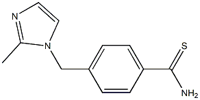 4-[(2-methyl-1H-imidazol-1-yl)methyl]benzenecarbothioamide Struktur