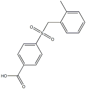 4-[(2-methylbenzyl)sulfonyl]benzoic acid Struktur