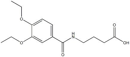 4-[(3,4-diethoxybenzoyl)amino]butanoic acid Struktur