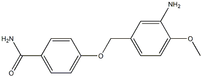 4-[(3-amino-4-methoxyphenyl)methoxy]benzamide Struktur