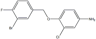 4-[(3-bromo-4-fluorobenzyl)oxy]-3-chloroaniline Struktur