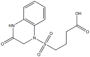 4-[(3-oxo-1,2,3,4-tetrahydroquinoxaline-1-)sulfonyl]butanoic acid Struktur