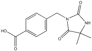 4-[(4,4-dimethyl-2,5-dioxoimidazolidin-1-yl)methyl]benzoic acid Struktur