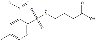 4-[(4,5-dimethyl-2-nitrobenzene)sulfonamido]butanoic acid Struktur