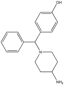 4-[(4-aminopiperidin-1-yl)(phenyl)methyl]phenol Struktur