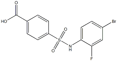 4-[(4-bromo-2-fluorophenyl)sulfamoyl]benzoic acid Struktur