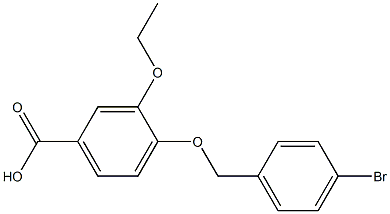 4-[(4-bromophenyl)methoxy]-3-ethoxybenzoic acid Struktur