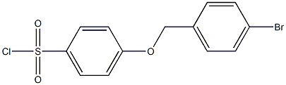 4-[(4-bromophenyl)methoxy]benzene-1-sulfonyl chloride Struktur