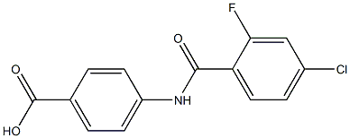 4-[(4-chloro-2-fluorobenzene)amido]benzoic acid Struktur