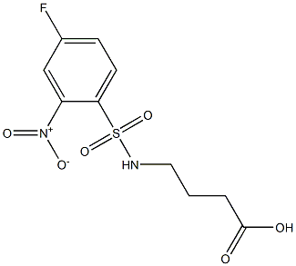 4-[(4-fluoro-2-nitrobenzene)sulfonamido]butanoic acid Struktur