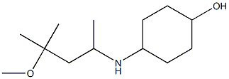 4-[(4-methoxy-4-methylpentan-2-yl)amino]cyclohexan-1-ol Struktur