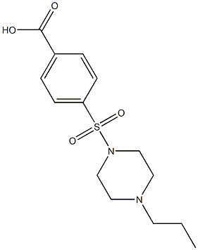 4-[(4-propylpiperazine-1-)sulfonyl]benzoic acid Struktur