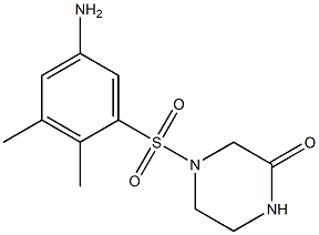 4-[(5-amino-2,3-dimethylbenzene)sulfonyl]piperazin-2-one Struktur