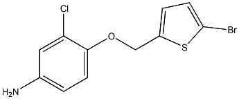 4-[(5-bromothien-2-yl)methoxy]-3-chloroaniline Struktur