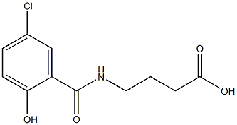 4-[(5-chloro-2-hydroxybenzoyl)amino]butanoic acid Struktur