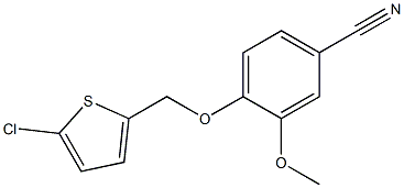 4-[(5-chlorothiophen-2-yl)methoxy]-3-methoxybenzonitrile Struktur