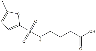 4-[(5-methylthiophene-2-)sulfonamido]butanoic acid Struktur