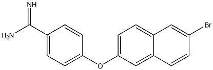 4-[(6-bromonaphthalen-2-yl)oxy]benzene-1-carboximidamide Struktur