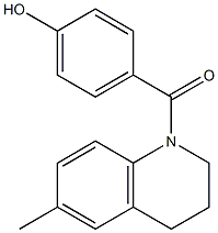 4-[(6-methyl-1,2,3,4-tetrahydroquinolin-1-yl)carbonyl]phenol Struktur