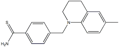 4-[(6-methyl-1,2,3,4-tetrahydroquinolin-1-yl)methyl]benzene-1-carbothioamide Struktur