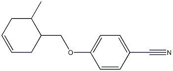 4-[(6-methylcyclohex-3-en-1-yl)methoxy]benzonitrile Struktur