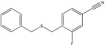 4-[(benzylsulfanyl)methyl]-3-fluorobenzonitrile Struktur