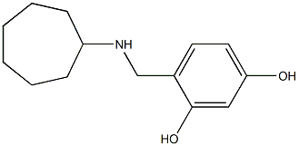 4-[(cycloheptylamino)methyl]benzene-1,3-diol Struktur